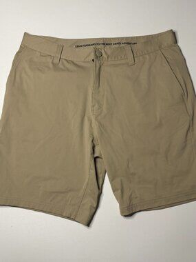 Rhone Commuter 9" Golf Shorts Khaki Sz 35 Men's Casual Athletic